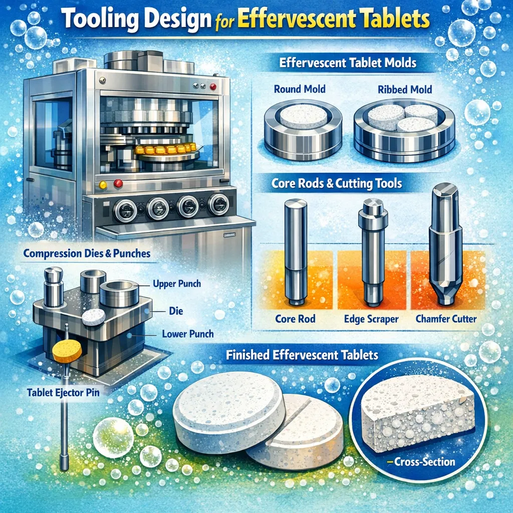 Tablet Tooling for Effervescent Tablets