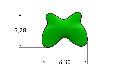 Butterfly shape tablet die CAD drawing — EMMKAY INDUSTRIES
