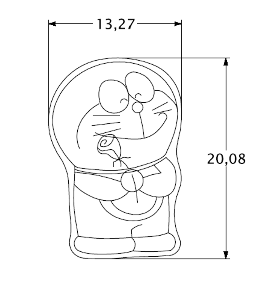 Custom character shape tablet die CAD drawing — EMMKAY INDUSTRIES