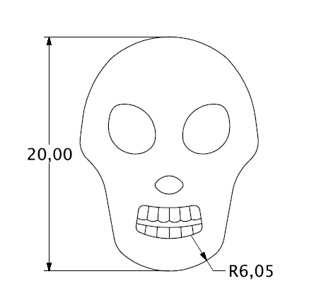 Ghost shape tablet die CAD drawing — EMMKAY INDUSTRIES