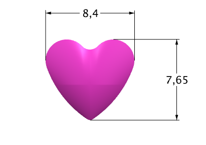 Heart shape tablet die CAD drawing — EMMKAY INDUSTRIES