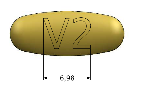 Oval tablet die CAD drawing — EMMKAY INDUSTRIES