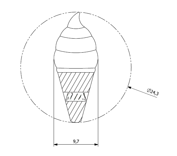 Softy shape tablet die CAD drawing — EMMKAY INDUSTRIES