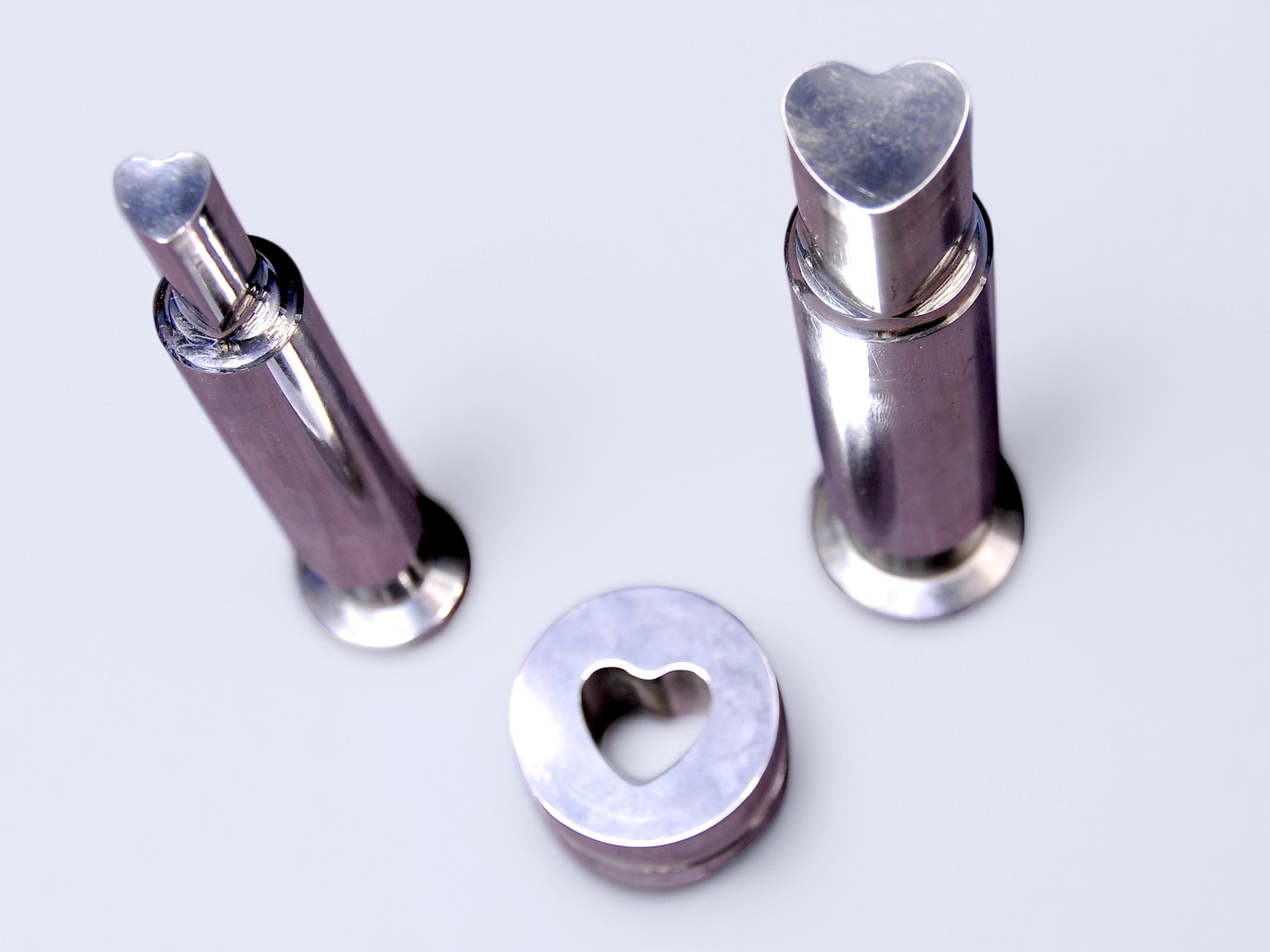 Heart shape tablet dies and punches manufactured by EMMKAY INDUSTRIES Delhi